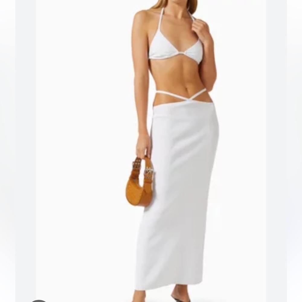 Brand New Solid & Striped White Midi Skirt.  Called - The Raine Skirt